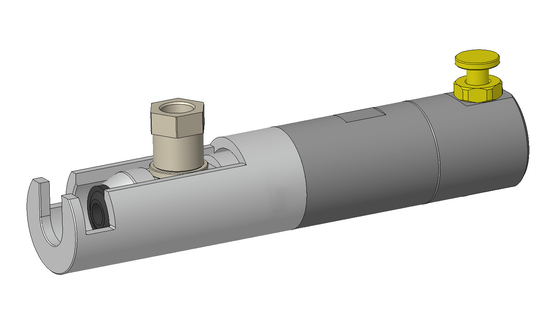Die Anschlussanlage ist mit einem Schnellanschluss aus Aluminiumlegiertem Material der Bajonettart der Serie TF550 zu verbinden.