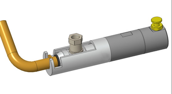 Die Anschlussanlage ist mit einem Schnellanschluss aus Aluminiumlegiertem Material der Bajonettart der Serie TF550 zu verbinden.